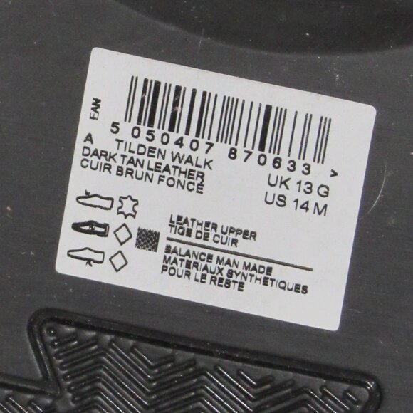 New Without Box - Clarks Tan Tilden Walk Lace-Up Derbys Size 14 M - Picture 14 of 14